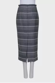 Striped wool skirt