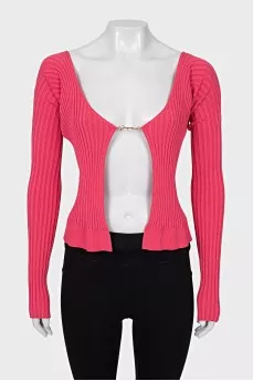 Cardigan decorated with a brand logo