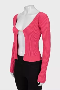 Cardigan decorated with a brand logo