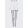 White fitted shorts
