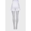 White fitted shorts