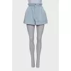 Shorts with frill and patch pockets