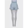 Shorts with frill and patch pockets