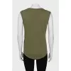 Green T-shirt with embossed print