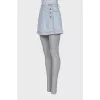 Denim shorts-skirt with pockets