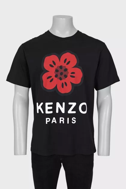 Men's Floral Print T-Shirt With Tag