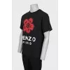 Men's Floral Print T-Shirt With Tag