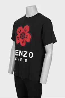 Men's Floral Print T-Shirt With Tag
