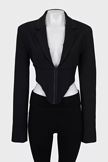 Jacket with ties on the back