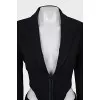 Jacket with ties on the back