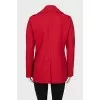 Double-breasted red coat