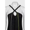 Off the shoulder striped bodycon dress