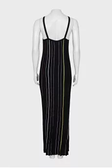 Off the shoulder striped bodycon dress