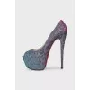 Animal print sparkly shoes