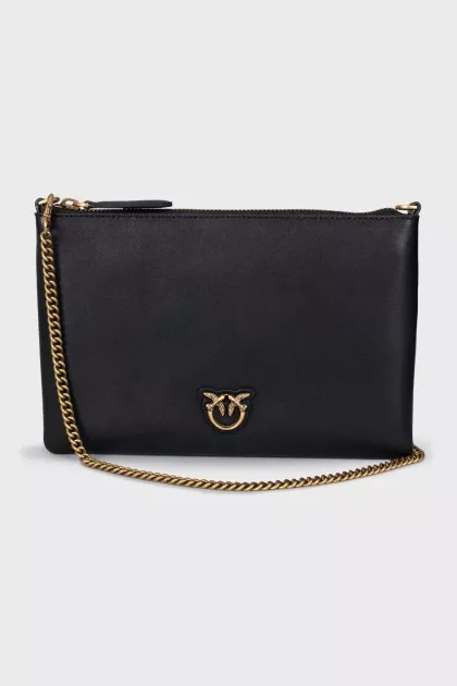 Leather clutch on chain