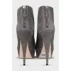 Grey ankle boots with high soles