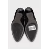 Suede ankle boots with zip
