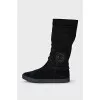 Boots with quilted uppers