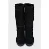 Boots with quilted uppers