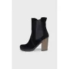 Black ankle boots with zip