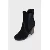 Black ankle boots with zip