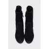 Black ankle boots with zip