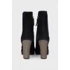 Black ankle boots with zip