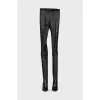High-waisted leather over-the-knee boots