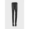 High-waisted leather over-the-knee boots