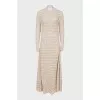 Knitted maxi dress with button