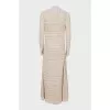 Knitted maxi dress with button