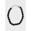 Black bead necklace