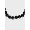 Black bead necklace