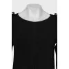 Black dress with patch pockets