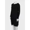 Black dress with patch pockets