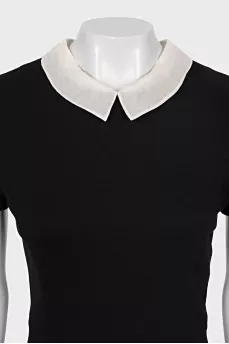Dress with white collar