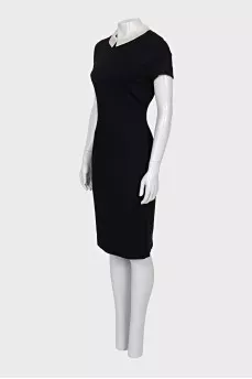Dress with white collar