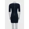 Blue dress with chain