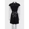 Black dress with belt
