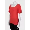 Red T-shirt with perforations