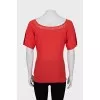 Red T-shirt with perforations