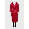 Satin wrap coat
