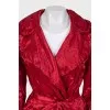 Satin wrap coat