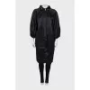 Loose-fitting coat with puffy sleeves