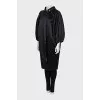 Loose-fitting coat with puffy sleeves