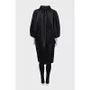 Loose-fitting coat with puffy sleeves