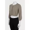 Cropped grey cardigan