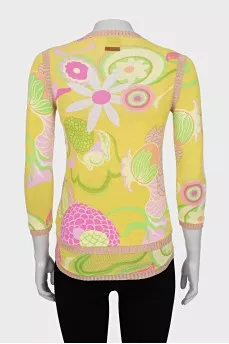 Floral Print Cardigan and T-Shirt Set