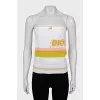 Open top drawstring top