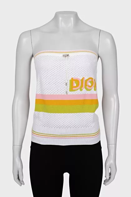 Open top drawstring top